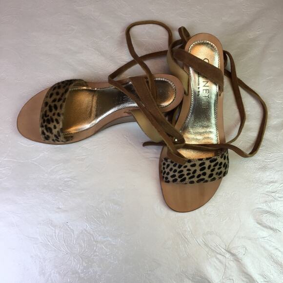 Cornetti Tropea Wedge Cheetah Print Sandals 36 - Picture 7 of 16